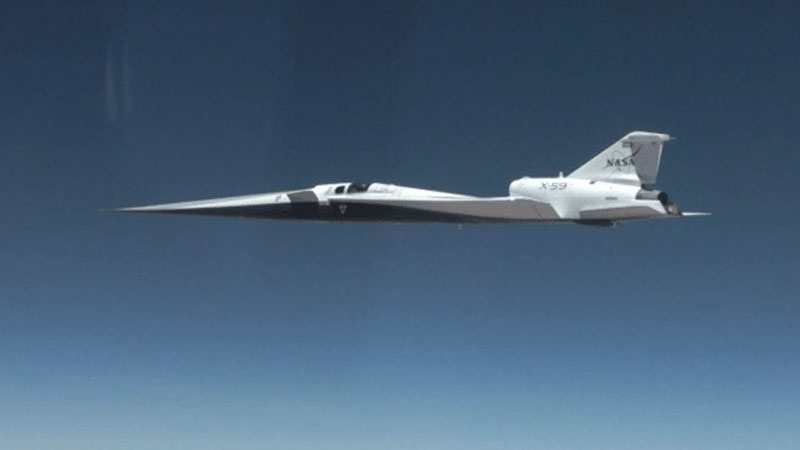 Прототип тихого лайнера NASA X-59 впервые достиг сверхзвуковой скорости