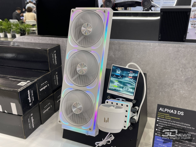 Репортаж со стенда Zalman на Computex 2026: «гоночные» кулеры, корпуса с экранами и блок питания на 3000 Вт