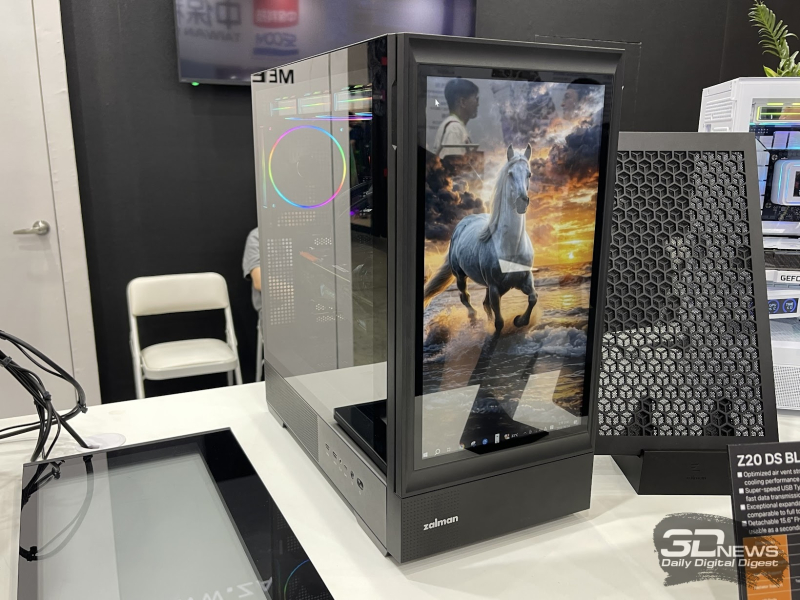 Репортаж со стенда Zalman на Computex 2026: «гоночные» кулеры, корпуса с экранами и блок питания на 3000 Вт